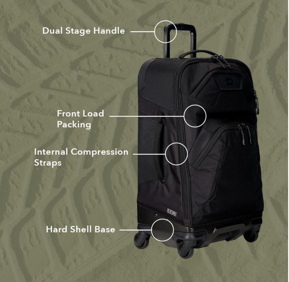 Ogio Alpha Renegade 26" 4-wheel Reisetasche, four leaf clover