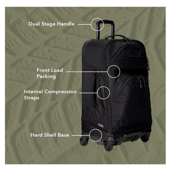 Ogio Alpha Renegade 26" 4-wheel Reisetasche, four leaf clover