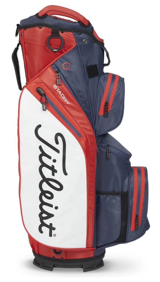 Titleist 14 StaDry Cartbag, dunkelblau/rot/weiss