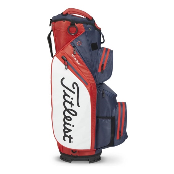Titleist 14 StaDry Cartbag, dunkelblau/rot/weiss