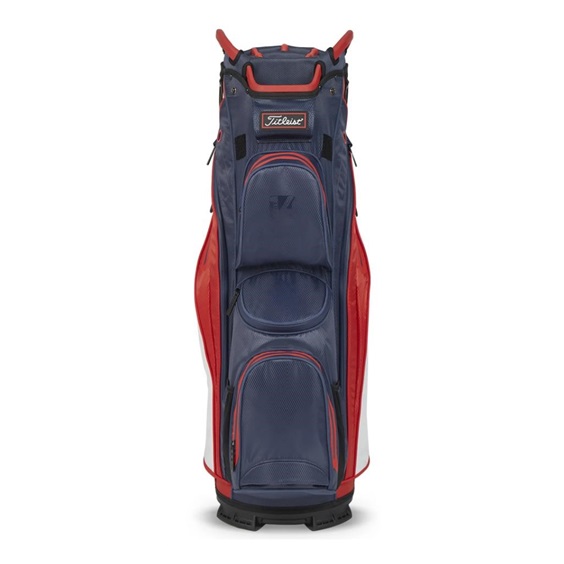Titleist 14 StaDry Cartbag, dunkelblau/rot/weiss