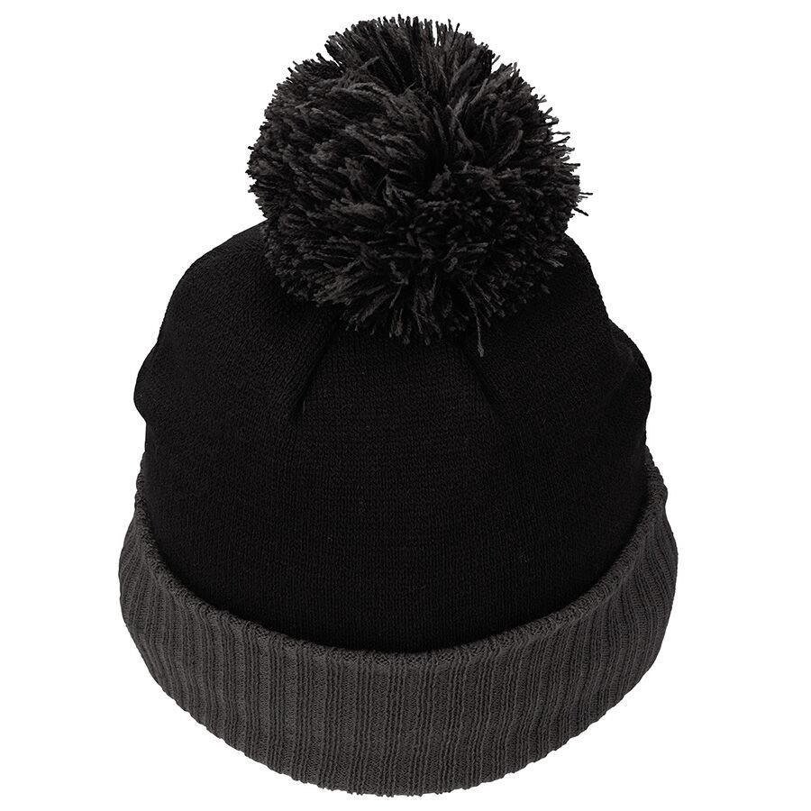 TaylorMade Bobble Beanie Herren Wintermütze, schwarz