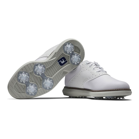 FootJoy Traditions Junior Golfschuhe, weiss/grau