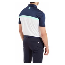 FootJoy Raker Print Lisle Herren Poloshirt, weiss