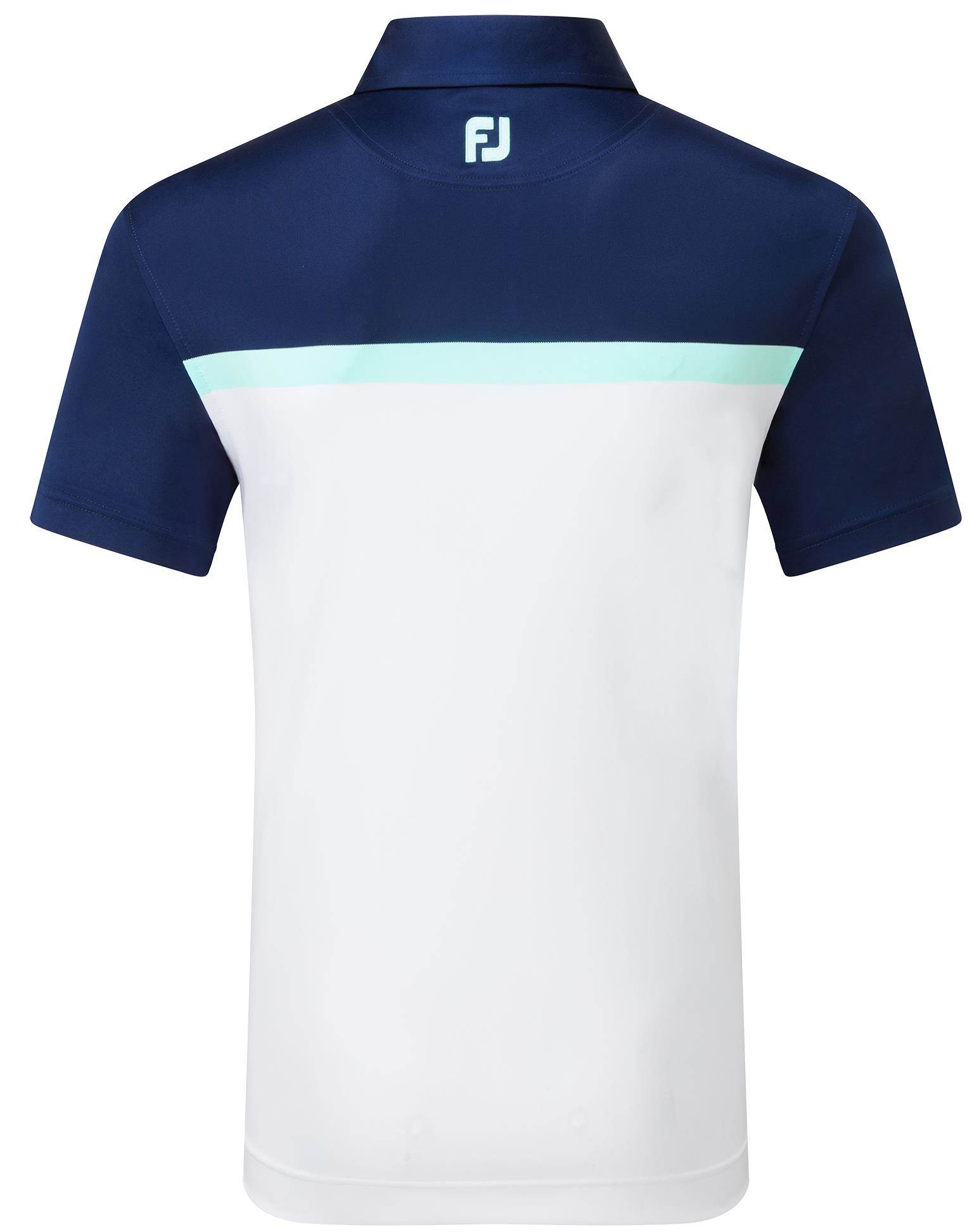 FootJoy Raker Print Lisle Herren Poloshirt, weiss