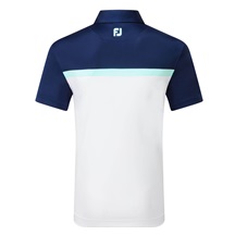 FootJoy Raker Print Lisle Herren Poloshirt, weiss