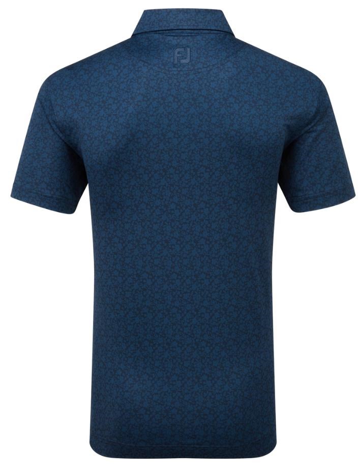 FootJoy Raker Print Lisle Herren Poloshirt, dunkelblau