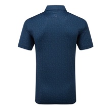 FootJoy Raker Print Lisle Herren Poloshirt, dunkelblau