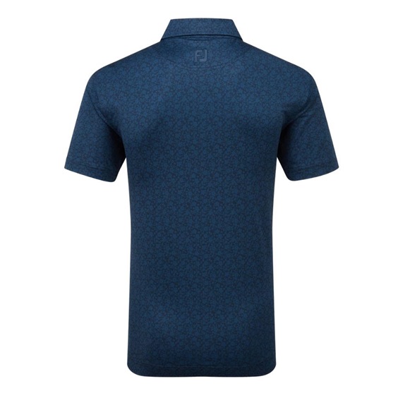 FootJoy Raker Print Lisle Herren Poloshirt, dunkelblau