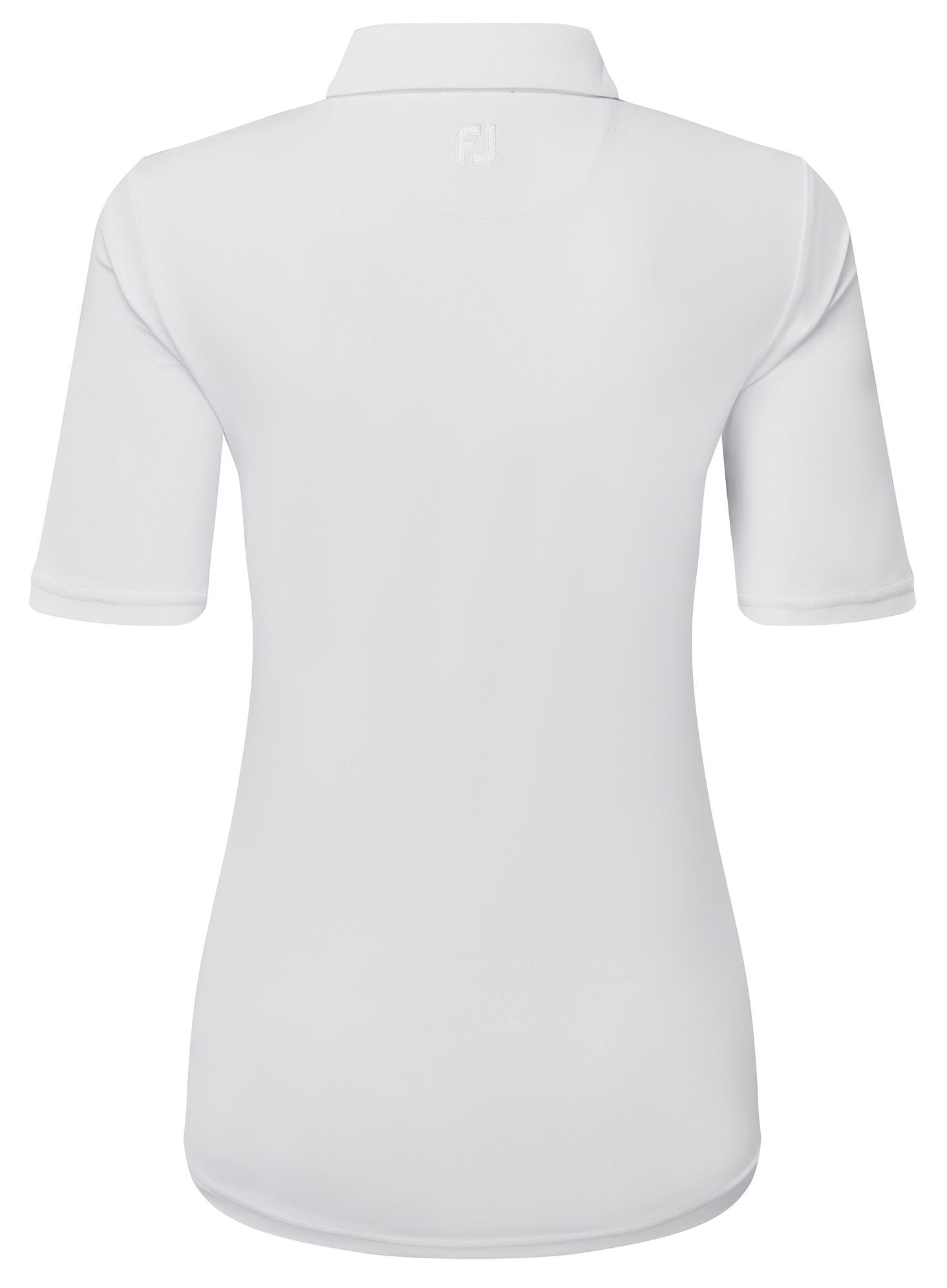 FootJoy 1/2 Sleeve Solid Pique Damen Poloshirt, weiss