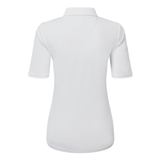 FootJoy 1/2 Sleeve Solid Pique Damen Poloshirt, weiss