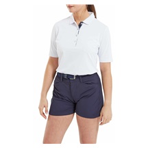 FootJoy 1/2 Sleeve Solid Pique Damen Poloshirt, weiss