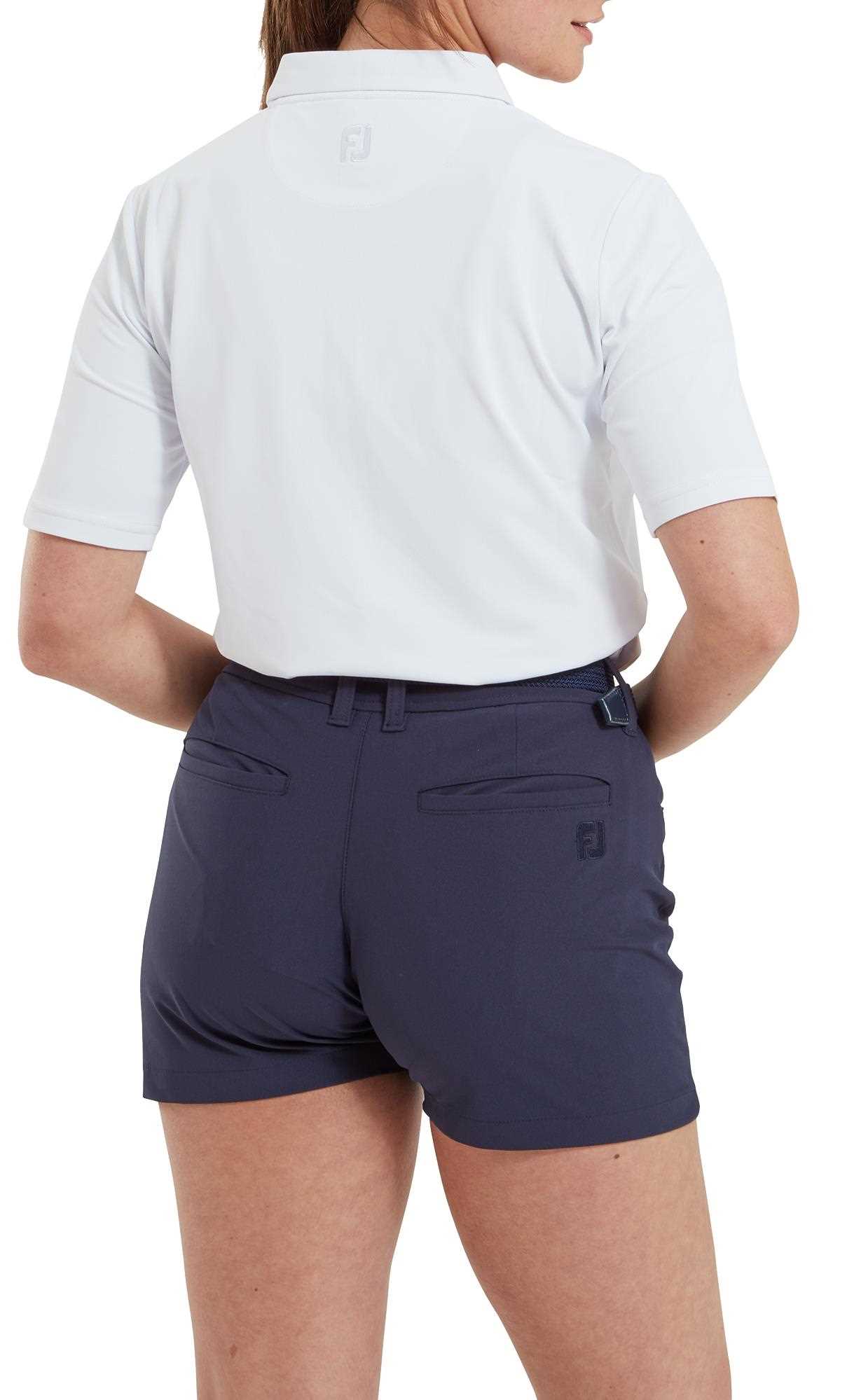 FootJoy 1/2 Sleeve Solid Pique Damen Poloshirt, weiss