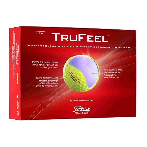 Titleist TruFeel Golfbälle, gelb, 12 Stk.