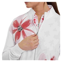FootJoy Lightweight Full-Zip Damenjacke, weiss/rosa