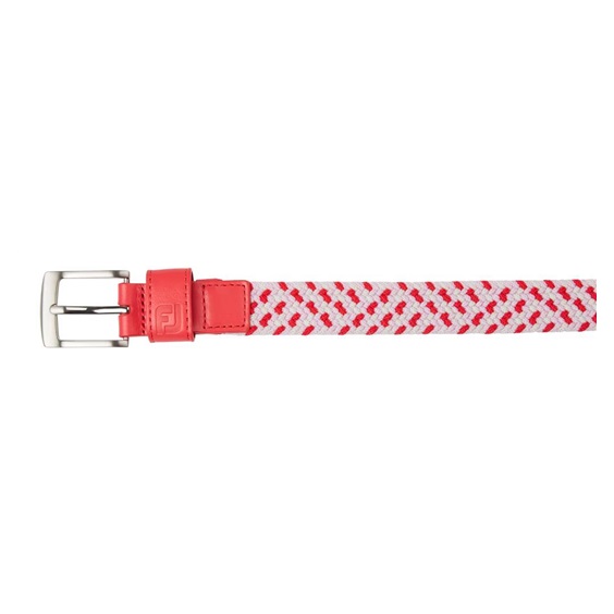 FootJoy Braided Damen Gürtel, rot/weiss/rosa