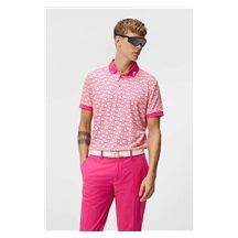 J.Lindeberg Tour Tech Regular Fit Print Herren Poloshirt, geo powder pink