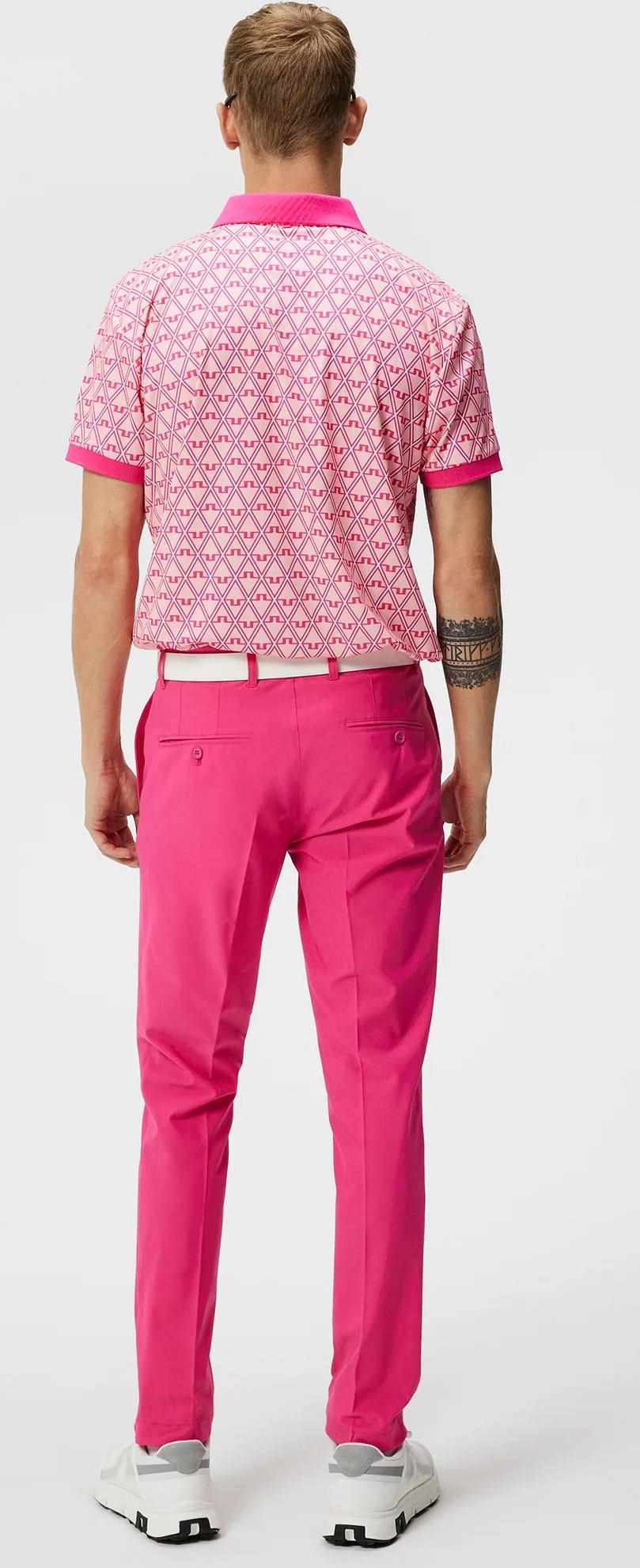 J.Lindeberg Tour Tech Regular Fit Print Herren Poloshirt, geo powder pink