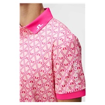 J.Lindeberg Tour Tech Regular Fit Print Herren Poloshirt, geo powder pink