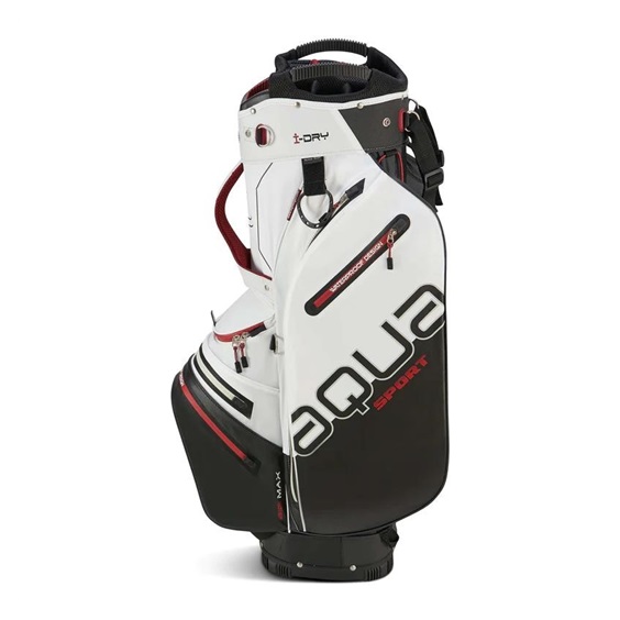 Big Max Aqua Sport 4 cart bag, off-white/schwarz/weinrot