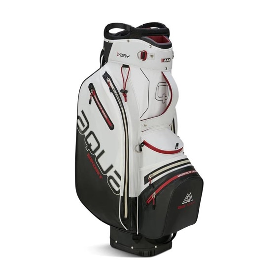 Big Max Aqua Sport 4 cart bag, off-white/schwarz/weinrot