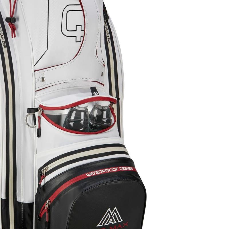 Big Max Aqua Sport 4 cart bag, off-white/schwarz/weinrot