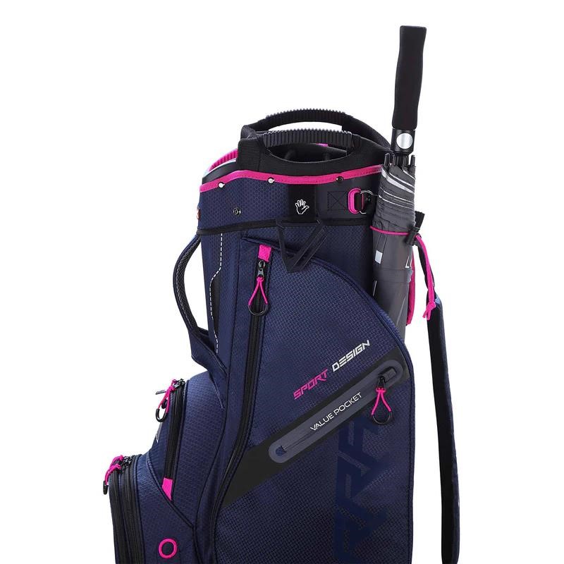 Big Max Terra Sport cart bag, steel blue/fuchsia