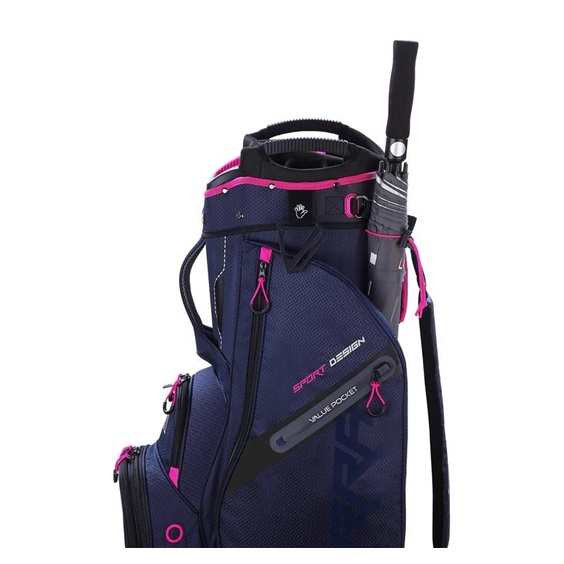 Big Max Terra Sport cart bag, steel blue/fuchsia