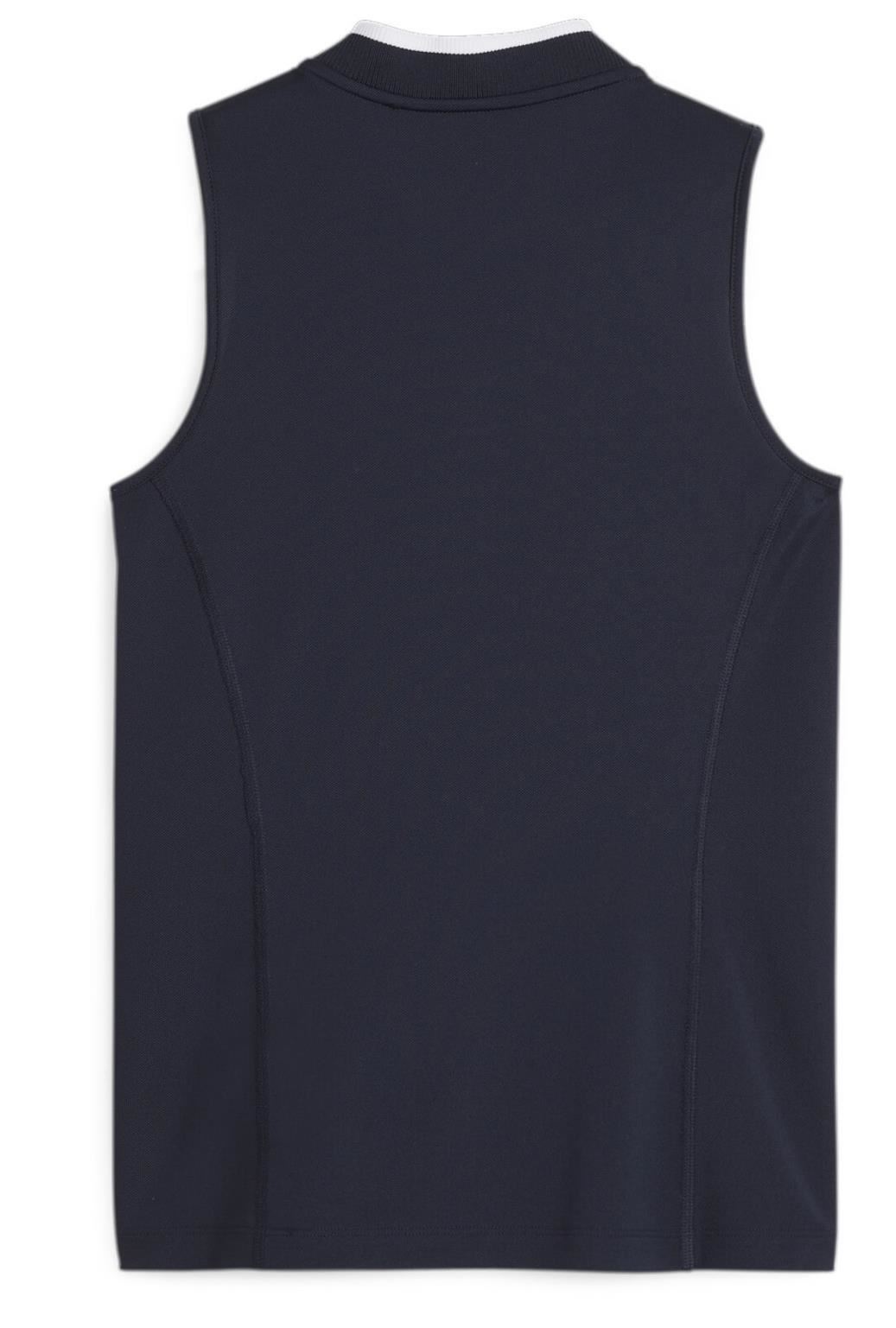 Puma Range Pique Sleeveless Damen Poloshirt, dunkelblau