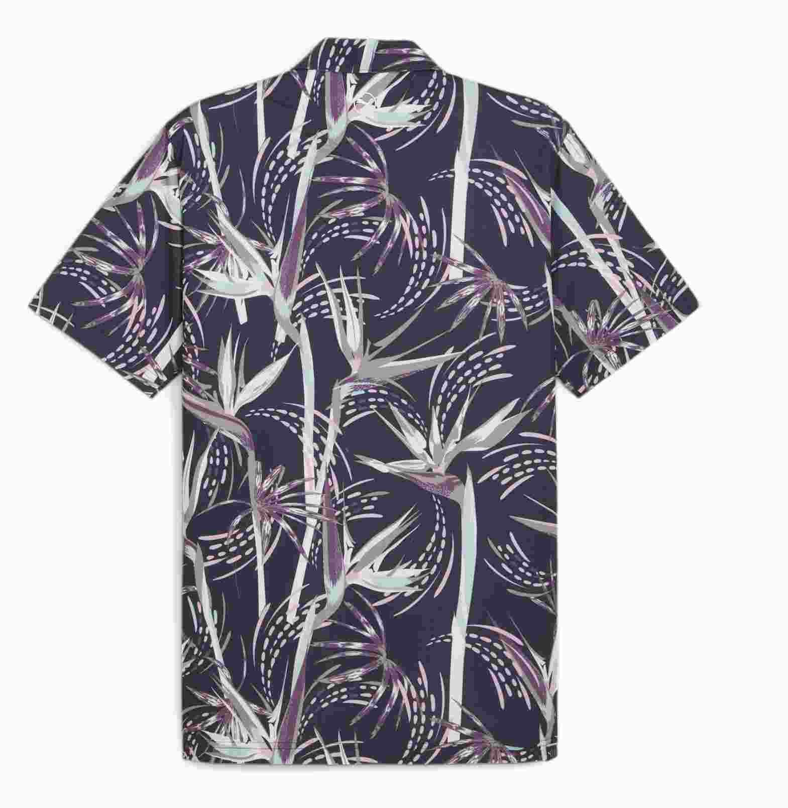 Puma Mattr Birds of Paradise Herren Poloshirt, dunkelblau