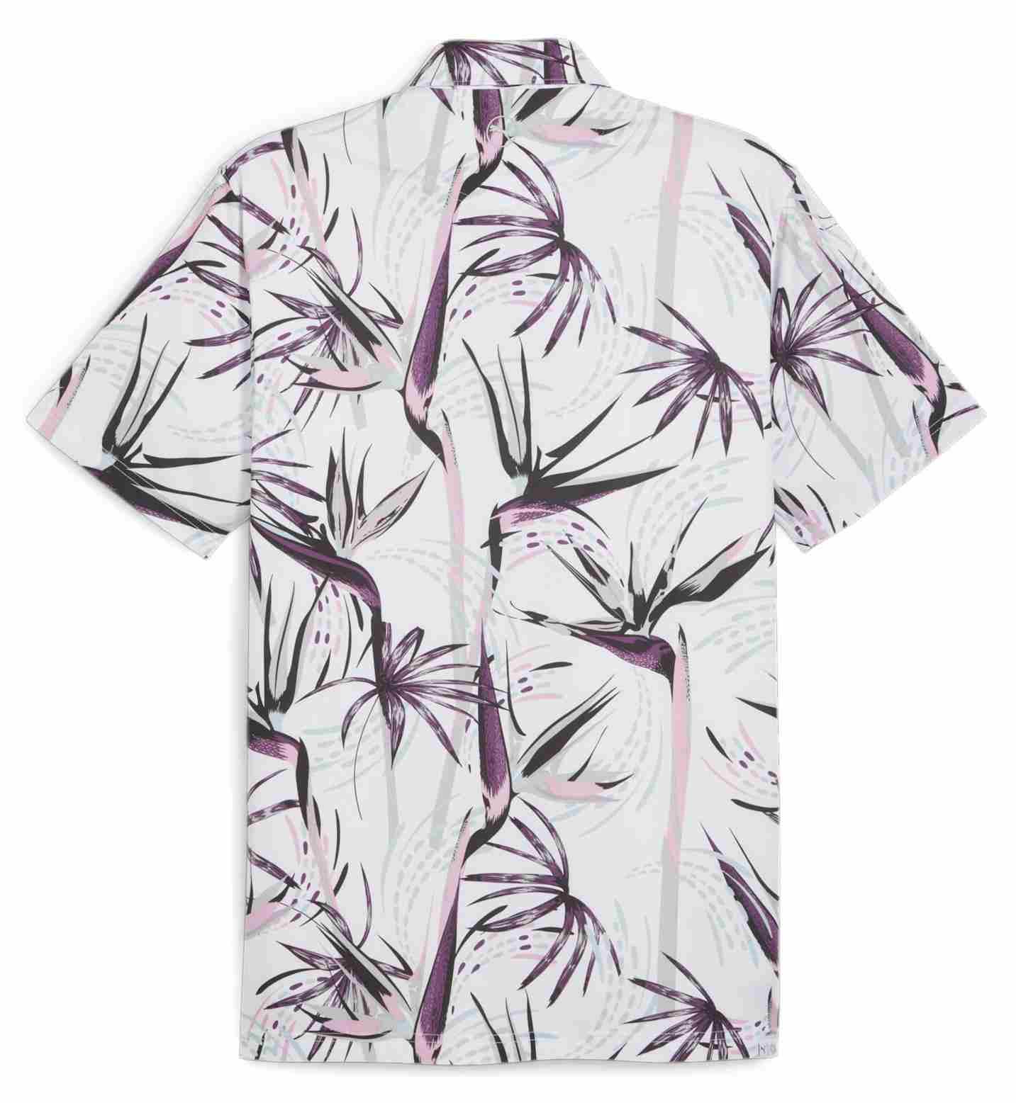 Puma Mattr Birds of Paradise Herren Poloshirt, weiss