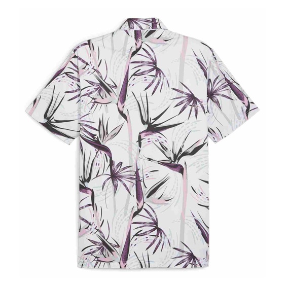 Puma Mattr Birds of Paradise Herren Poloshirt, weiss