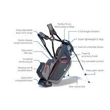 Motocaddy HydroFLEX Standbag, grau/limette