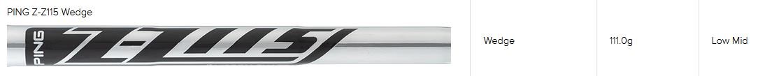 PING s159 Midnight Wedge, Stahl