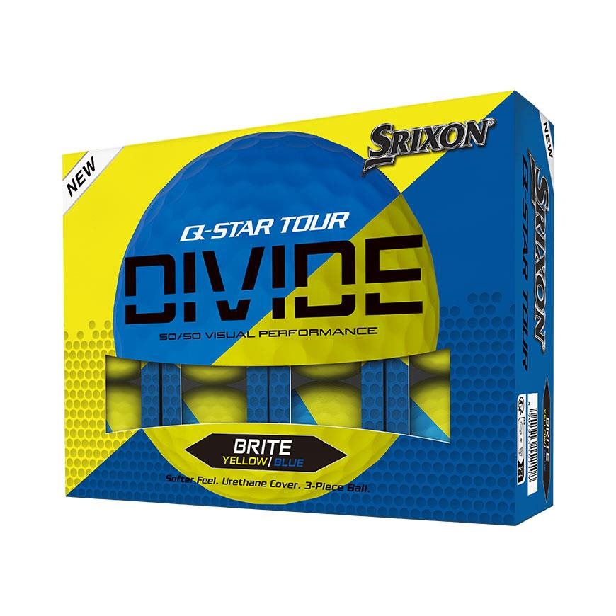 Srixon Q-STAR Tour Divide Golfbälle, gelb/blau