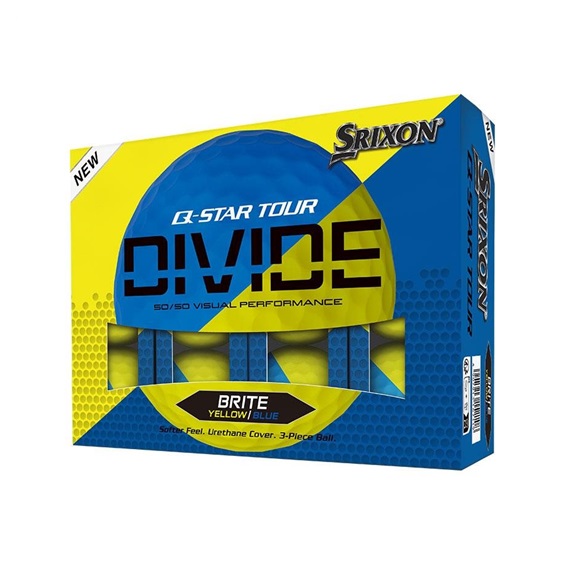 Srixon Q-STAR Tour Divide Golfbälle, gelb/blau