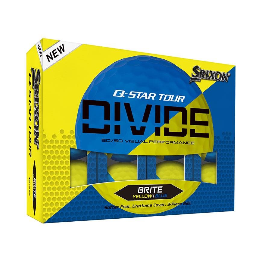 Srixon Q-STAR Tour Divide Golfbälle, gelb/blau