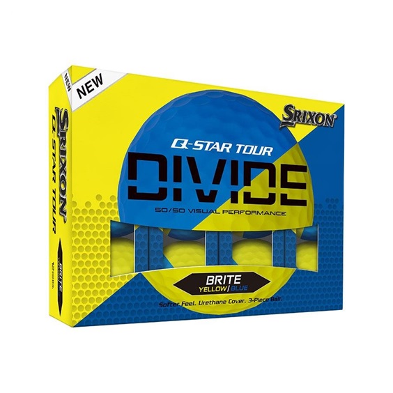 Srixon Q-STAR Tour Divide Golfbälle, gelb/blau