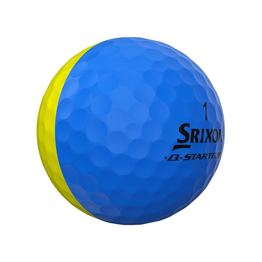 Srixon Q-STAR Tour Divide Golfbälle, gelb/blau