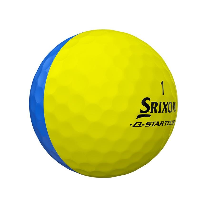 Srixon Q-STAR Tour Divide Golfbälle, gelb/blau