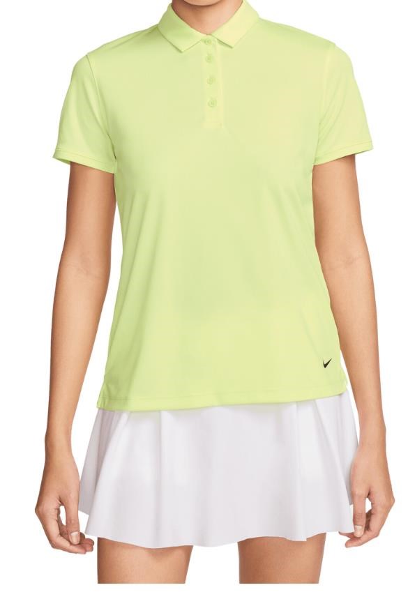 Nike Dri-FIT Victory Damen Poloshirt, lemon twist/schwarz