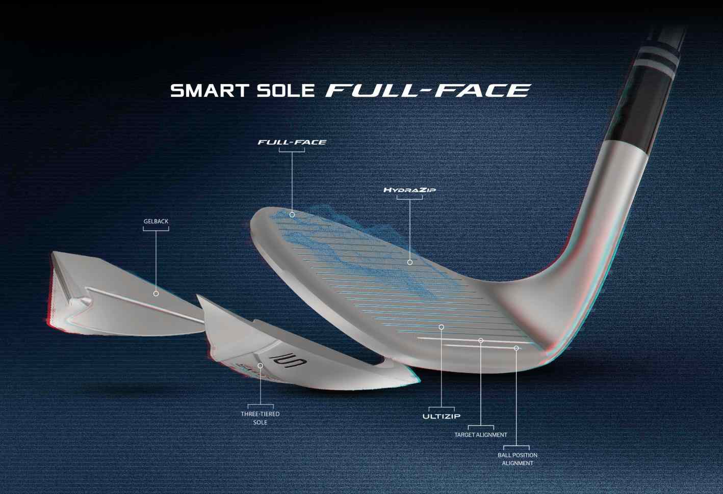 Cleveland Smart Sole Full Face Herren Wedge, Graphite