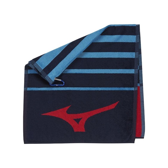 Mizuno RB Tour Golfhandtuch, dunkelblau/rot