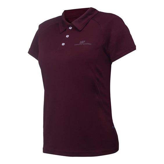 2117 of Sweden Fröseke Damen Poloshirt, dark plum