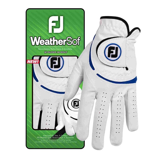 FootJoy WeatherSof Herren Handschuh, weiss/blau
