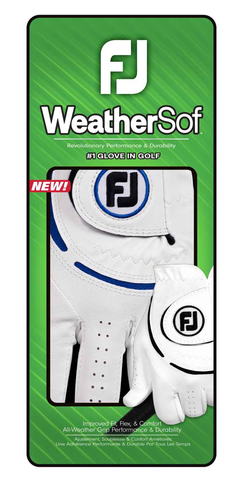 FootJoy WeatherSof Herren Handschuh, weiss/blau
