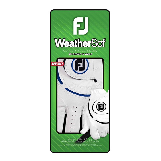 FootJoy WeatherSof Herren Handschuh, weiss/blau