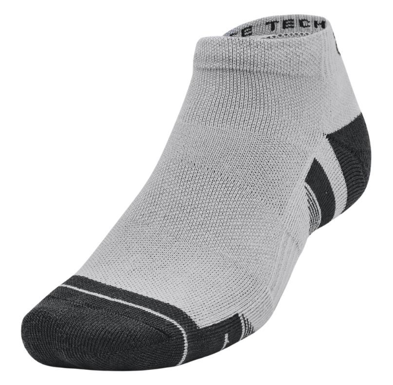 Under Armour Performance Tech Herren Socken, mod grau/weiss, 3 Paar
