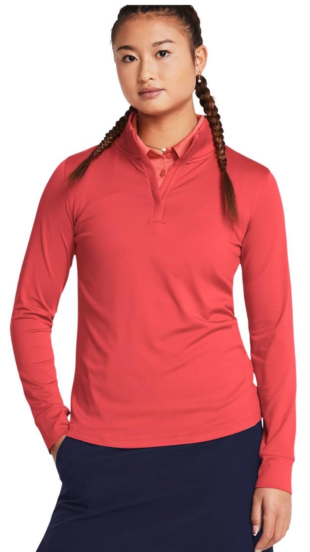 Under Armour Playoff 1/4 Zip Damen Sweatshirt, rot