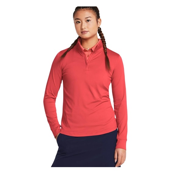 Under Armour Playoff 1/4 Zip Damen Sweatshirt, rot